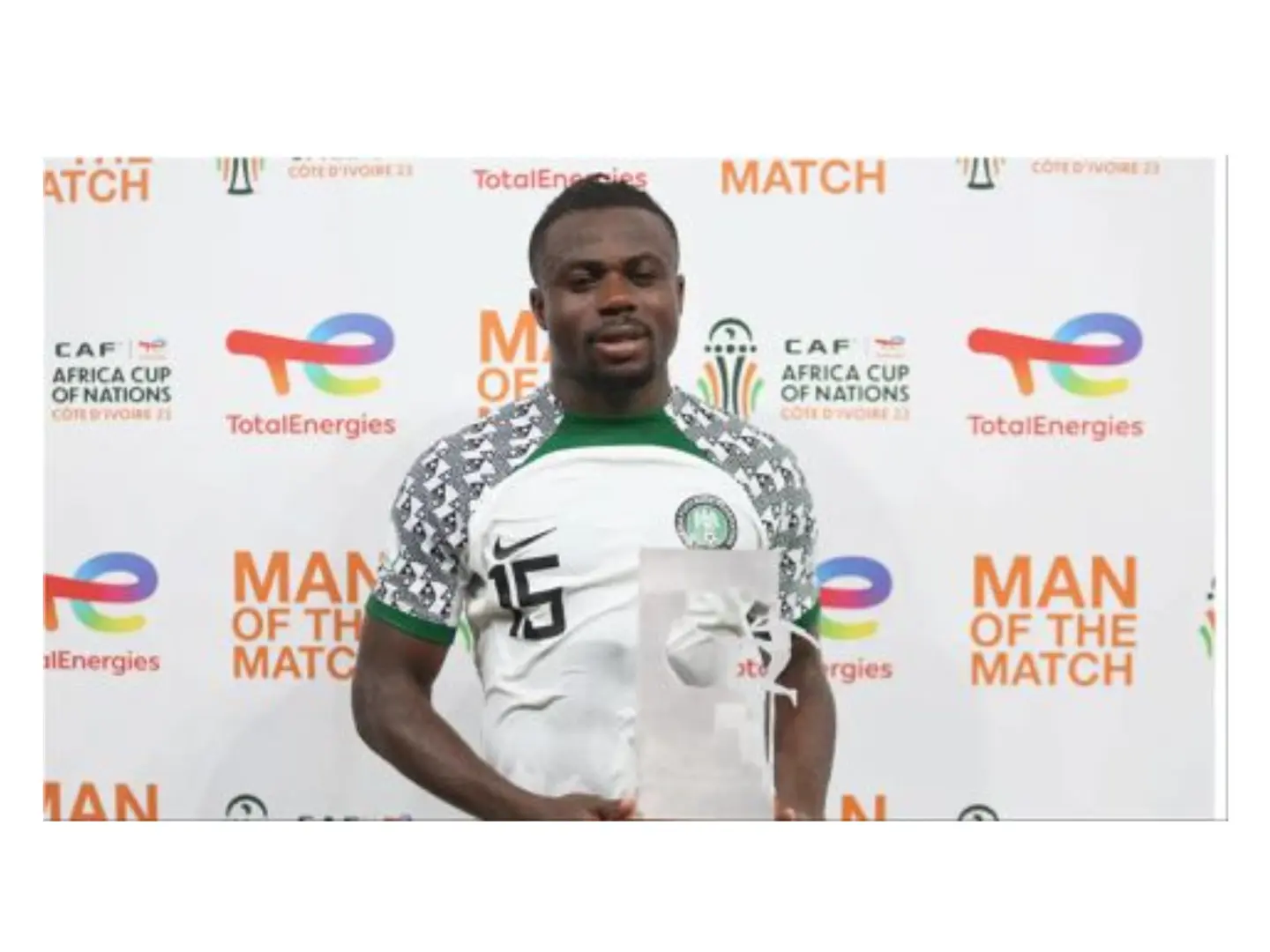 AFCON 2023: Simon scoops Man of the Match award after Super Eagles’ win against Angola