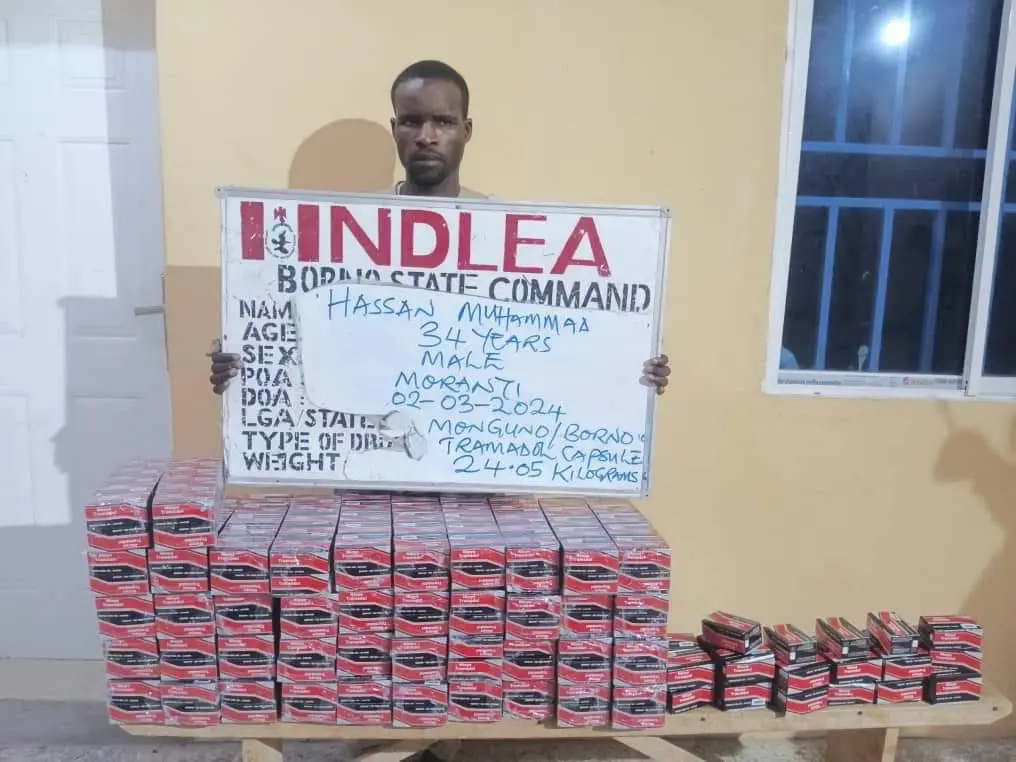 34-year-old man arrested with 44,950 pills of tramadol in Borno