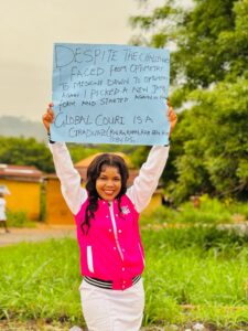 After 9-Years: Young Lady graduates from ABSU, celebrates achievement