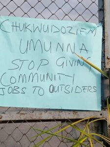 Akwa bom: Community protests, blocks oil firm over alleged Sell off Job slots