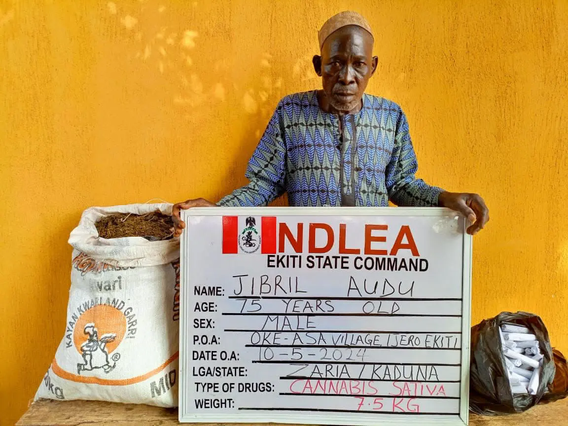 NDLEA arrests 75-year-old grandpa with 7.5 kilograms of cannabis
