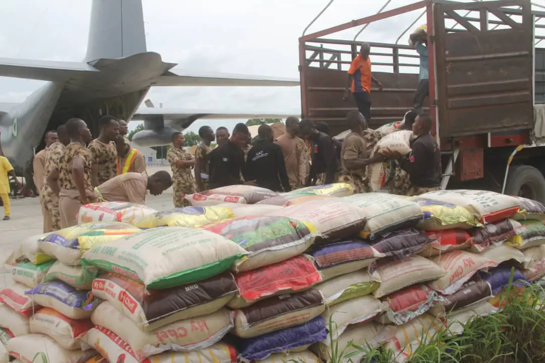 Borno Flood: NAF begins airlift of essential materials to victims