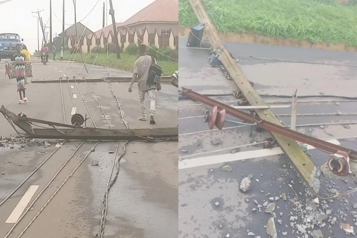 Residents thrown into darkness as rainstorm damages electricity poles in Ekiti communities