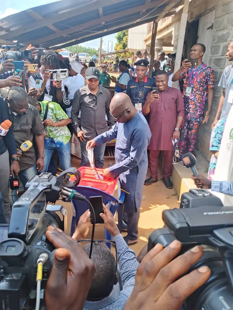 Ondo Election: PDP deputy guber candidate, Ajayi votes